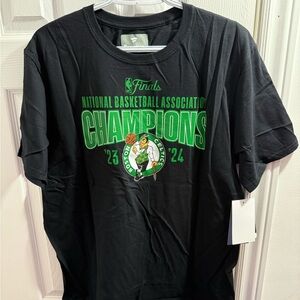 Fanatics Black Boston Celtics Champions Tee with Green Logo